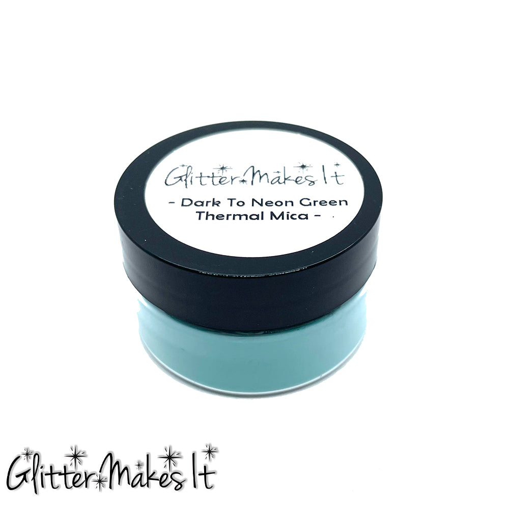 Dark To Neon Green Thermal Mica