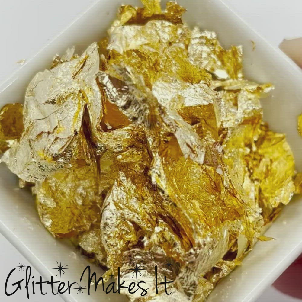 Gold Flakes - Edible Gold Leaf Flakes  Edible gold leaf, Edible gold, Gold  flakes