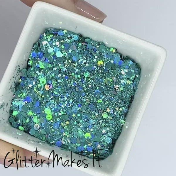 Blue Green Chunky Glitter, Wholesale Bulk - CM04 Mermaid